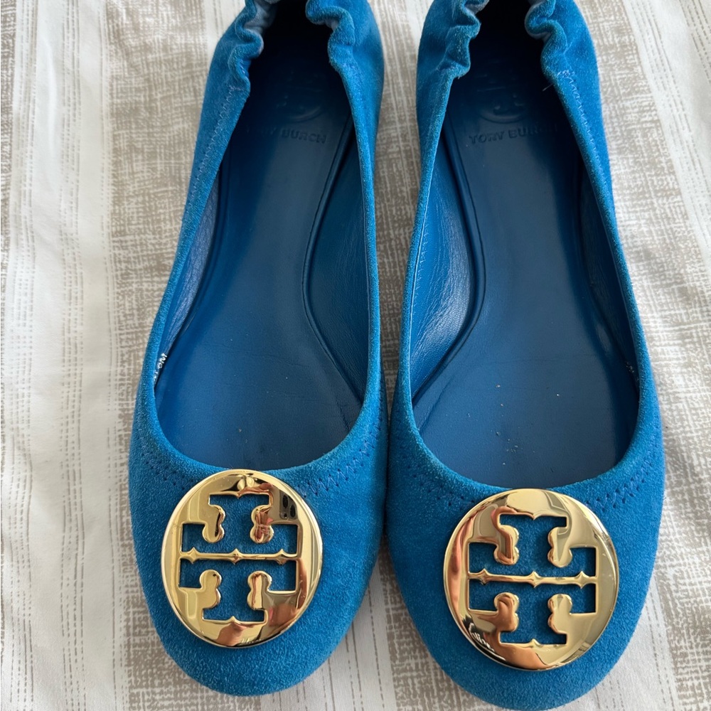 Tory Burch Blue Ballet Flats